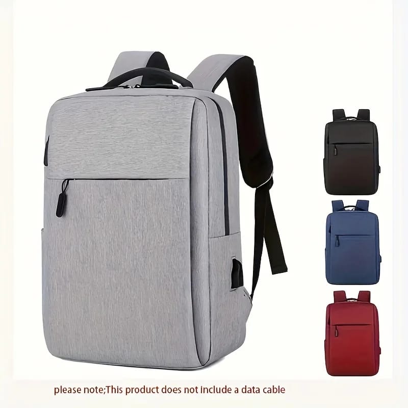 حقيبة ظهر للسفر متينة ونحيفة للجنسين مع منفذ شاحن USB