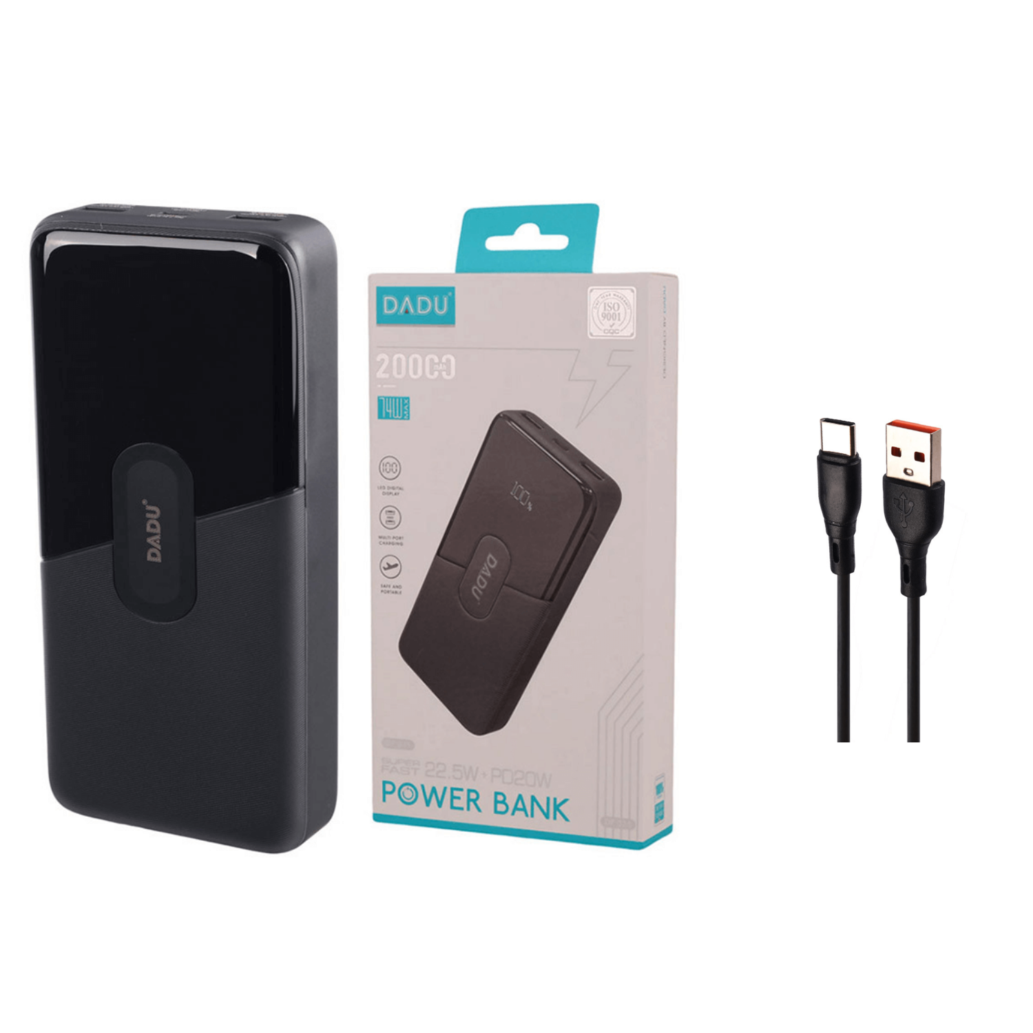 باور بانك دادو 20000 مللي أمبير/ساعة مع شحن سريع PD