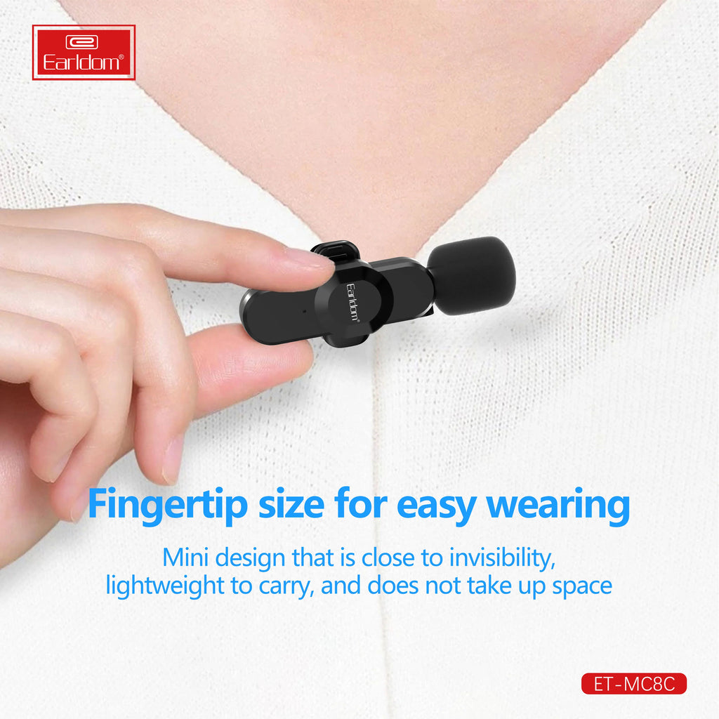 Earldom MC8C Dual Wireless Microphone For Type C Or iPhone