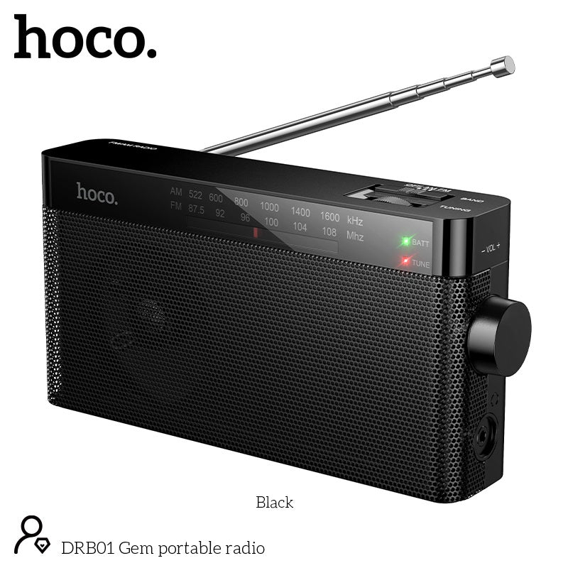 HOCO DRB01 Portable AM FM Radio & Bluetooth Speaker