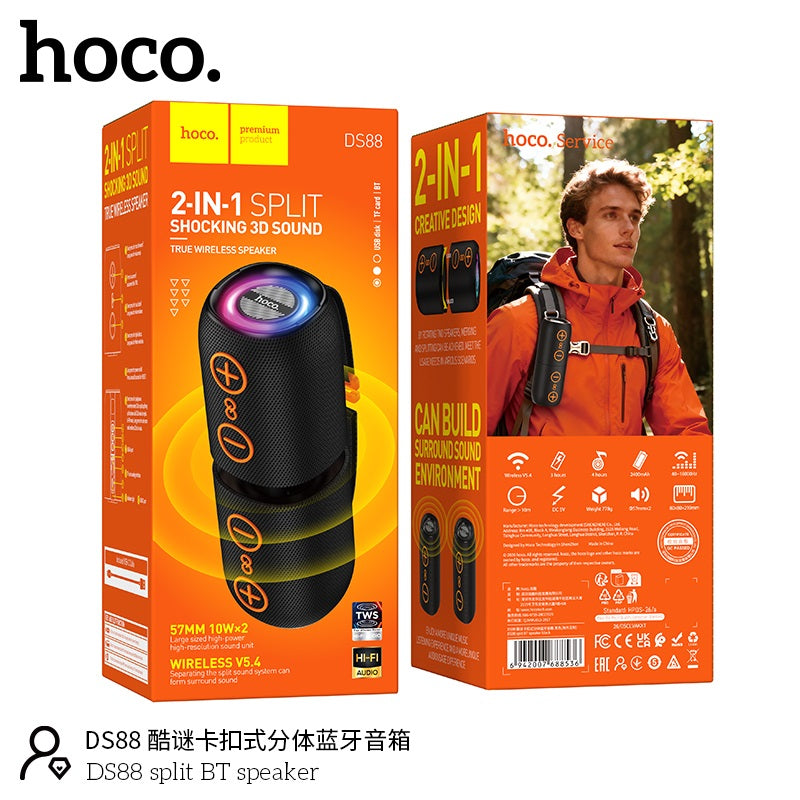 HOCO DS88 Slit Super Bass Speakers 10w*2