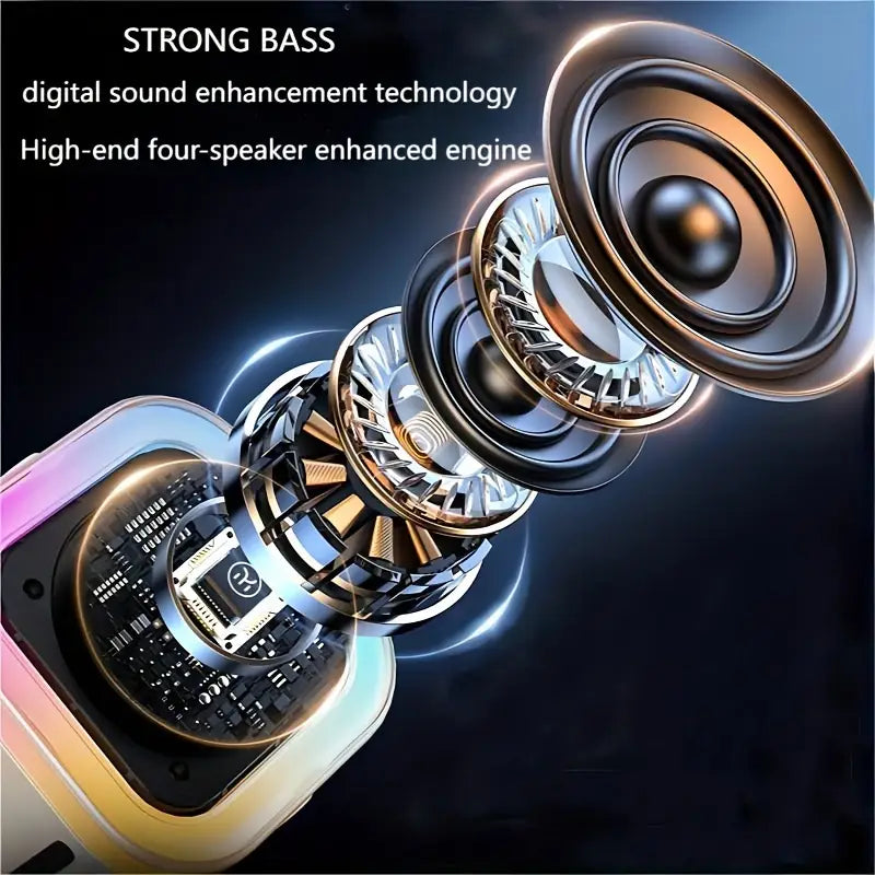 جهاز كاريوكي K12 صغير مزود بميكروفونين لاسلكيين 