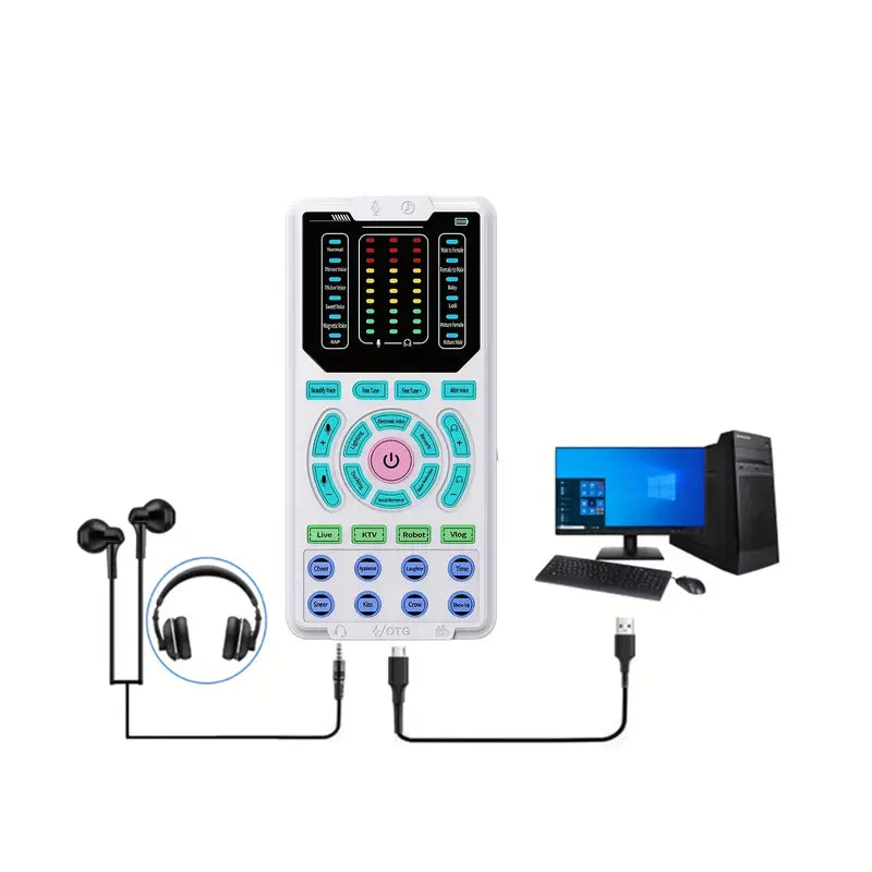 خلاط صوت لتغيير الصوت مع 16 وضعًا