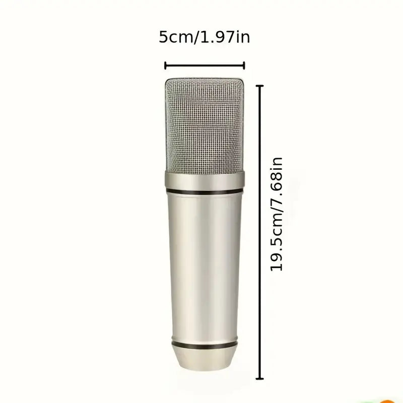 بطاقة صوت P300 مع مجموعة ميكروفون U87P تعمل عبر USB، نظام بث وتسجيل وصوت مباشر متكامل