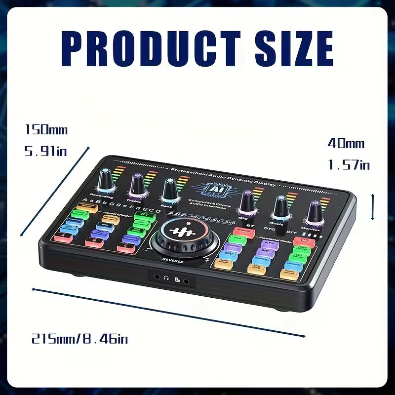 Ai10 SOUND CARD WITH F22 MIC Studio Kit