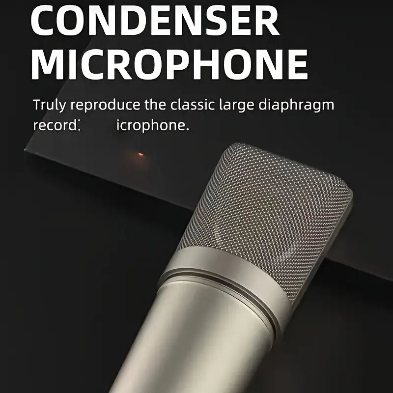 خلاط بطاقة صوت SX96 48V مع ميكروفون U87P للبث المباشر للكمبيوتر والغناء في الهواء الطلق وخلاط منزلي