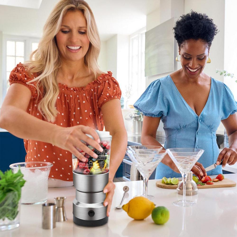 خلاط عصير راف 2 في 1 من الفولاذ المقاوم للصدأ، مطحنة قهوة أوتوماتيكية، مطحنة قهوة كهربائية