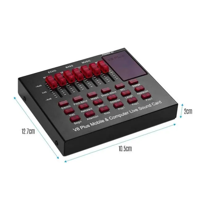 V8 PLUS SOUND CARD WITH BM800 MIC FULL SET