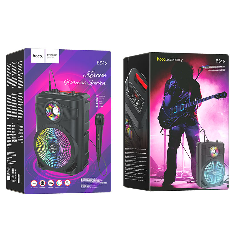 HOCO BS46 Karaoke Wireless Speaker With Wired Microphone