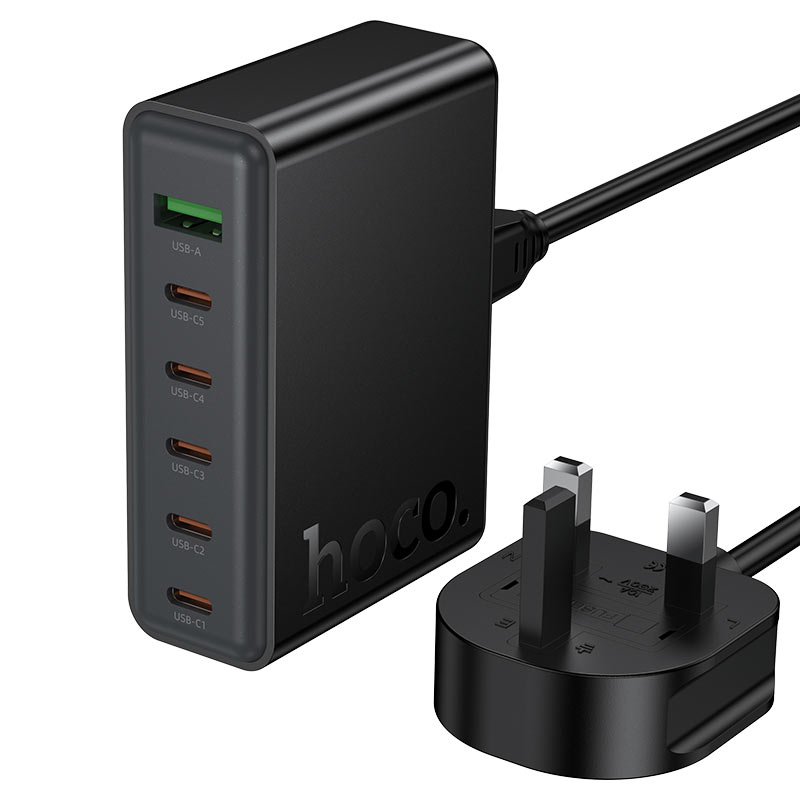 محطة شحن حديثة HOC C152B PD70W المملكة المتحدة، كابل شحن 6 في 1