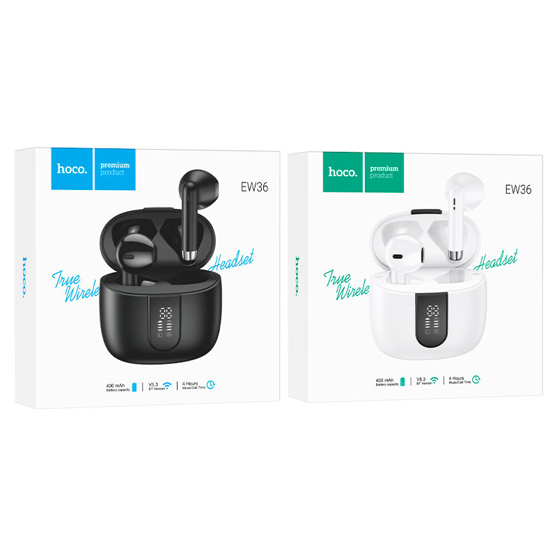 سماعات أذن لاسلكية Hoco EW36 TWS مع شاشة