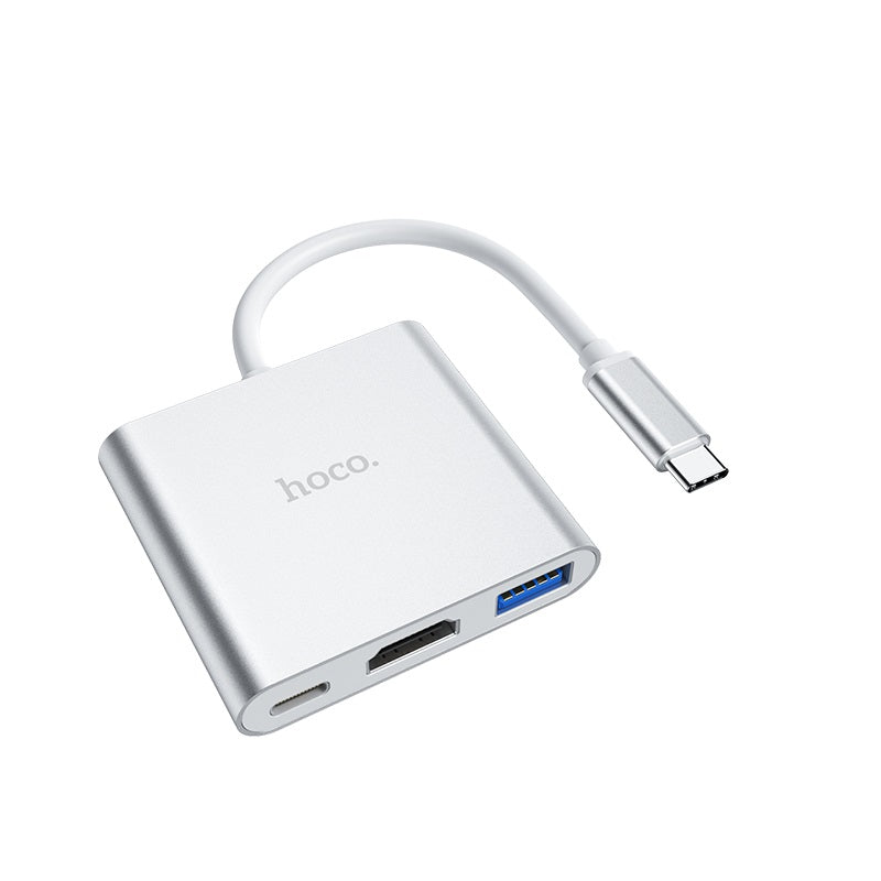 موزع من النوع C HB14 سهل الاستخدام USB3.0+HDTV+PD