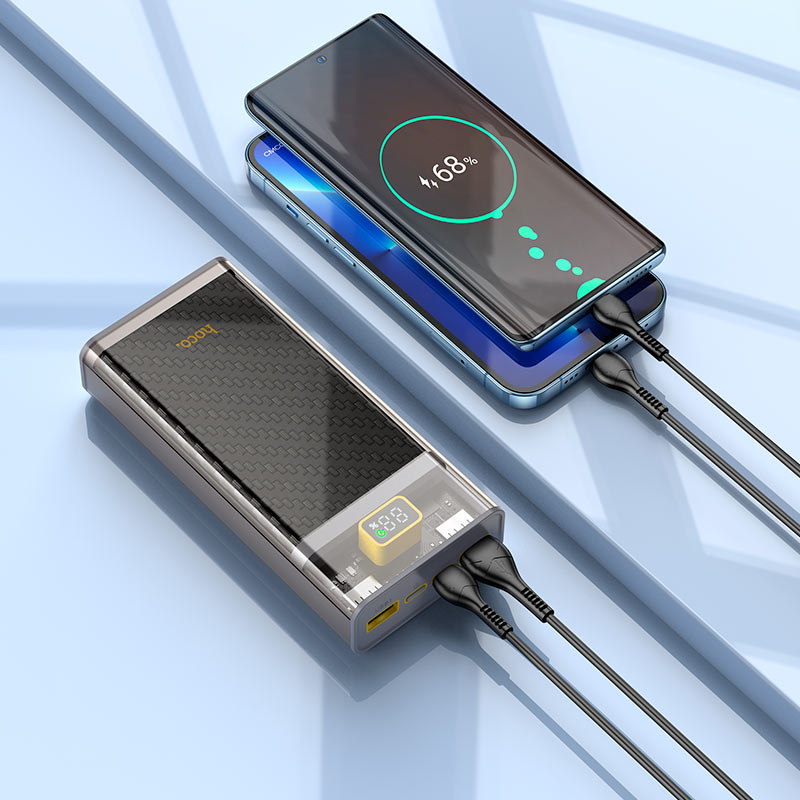 باور بانك هوكو J103A بسعة 20000 مللي أمبير في الساعة مع شحن سريع وشاشة LED