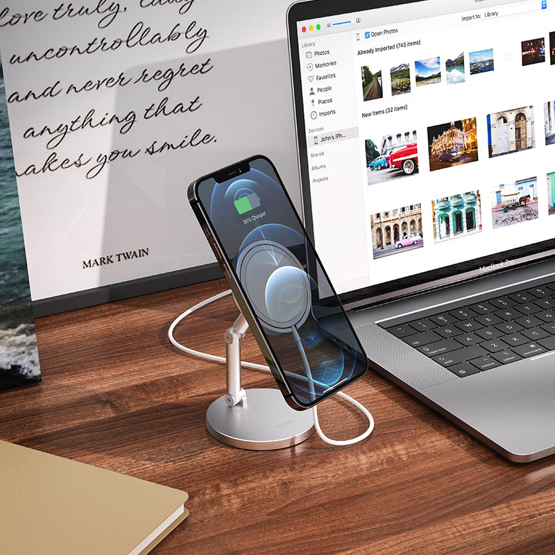 HOCO PH39 Daring Tabletop holder magnetic wireless charger