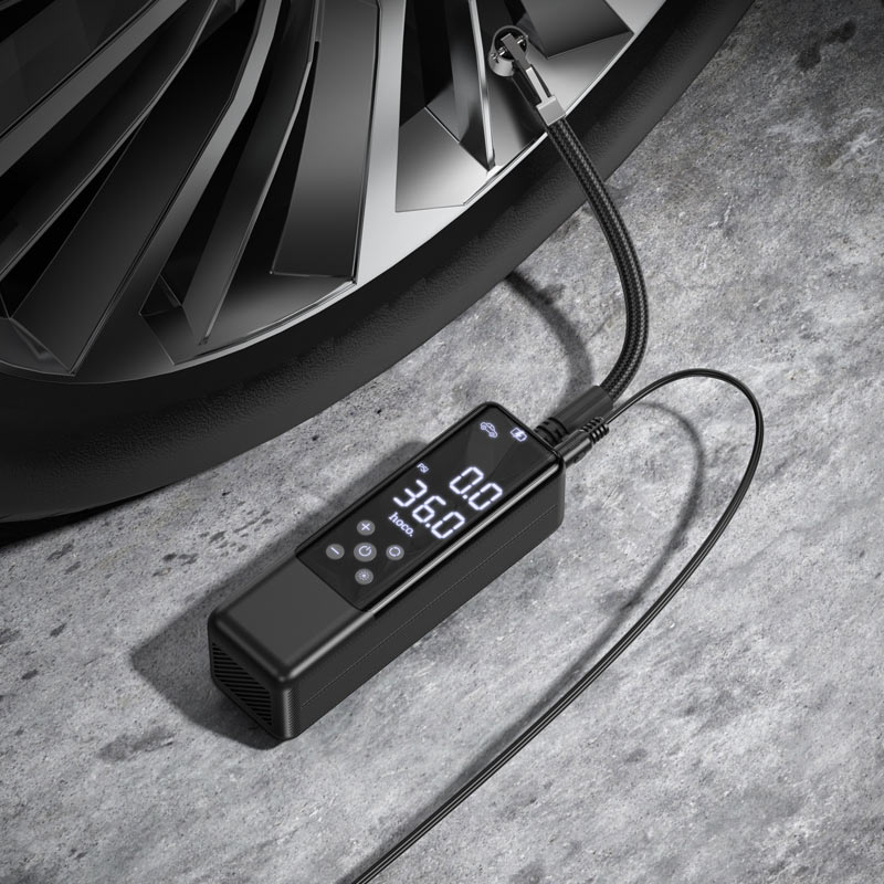 مضخة هواء ذكية HOCO ZP5، ضغط هواء 3.5 بار، أربعة أوضاع تشغيل، شاشة LED 