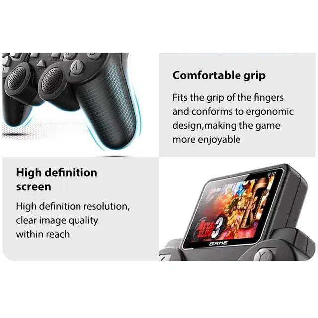 S10 Mini Handheld Game Console with 520 Games and 2.4G Wireless Gamepad
