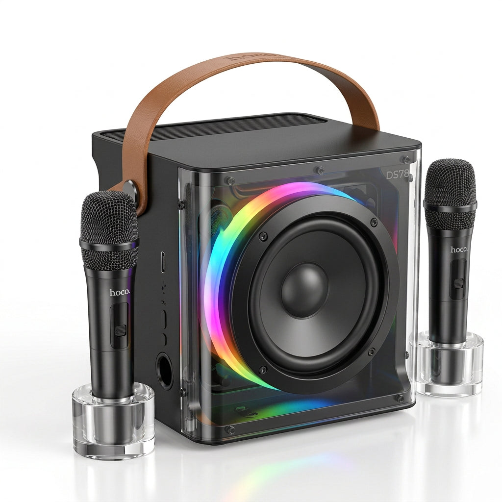 HOCO DS78 Deep RGB 15W Dual-Mic Wireless Bluetooth Speaker Black