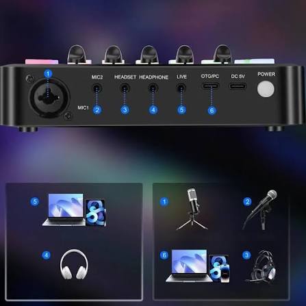 F11 Sound Card With Bm800 Microphone Full Set