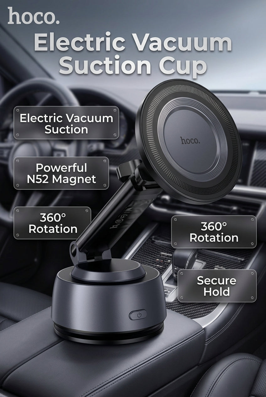 HOCO H107 Carte electric suction cup magnetic car holder(multi-scene)