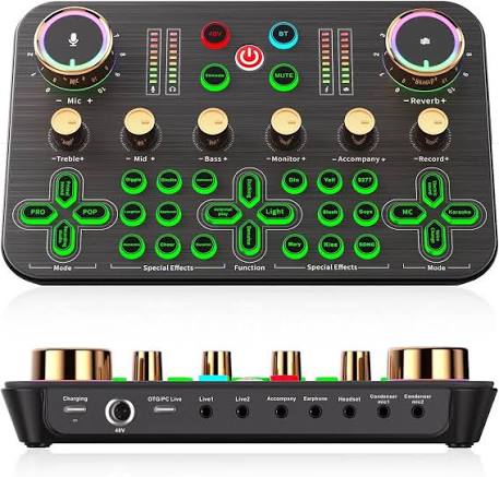 K600 Sound Card with BM800 Professional Metal-Chip Microphone Full Set
