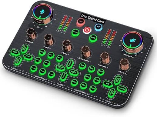 K600 Sound Card with BM800 Professional Metal-Chip Microphone Full Set