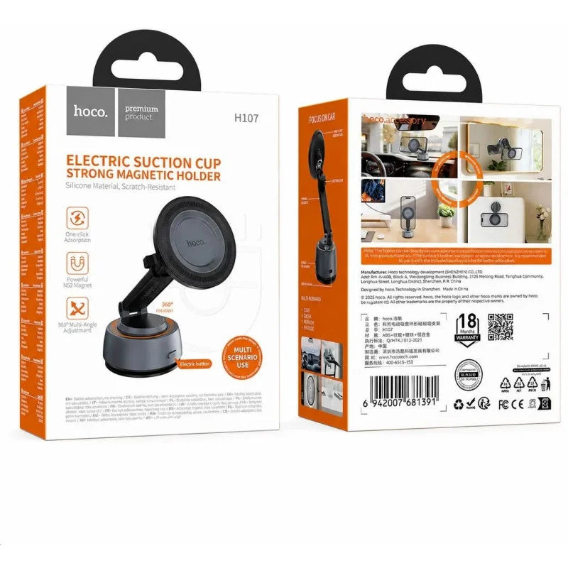 HOCO H107 Carte electric suction cup magnetic car holder(multi-scene)