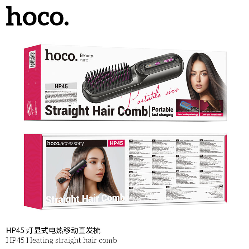 مشط شعر مستقيم ساخن من هوكو، 4000 مللي أمبير/ساعة - HP45