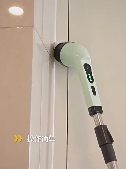 مكنسة كهربائية دوارة، مكنسة حمام لاسلكية محمولة باليد تدور 360 درجة