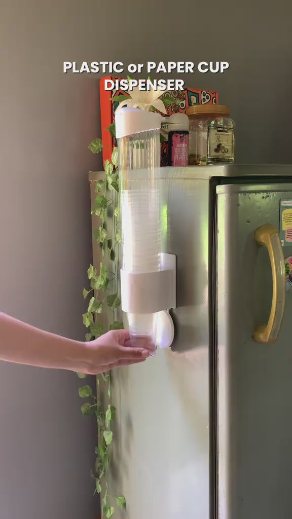 Wall Mounted One Button Water Cup Dispenser Dustproof Holder