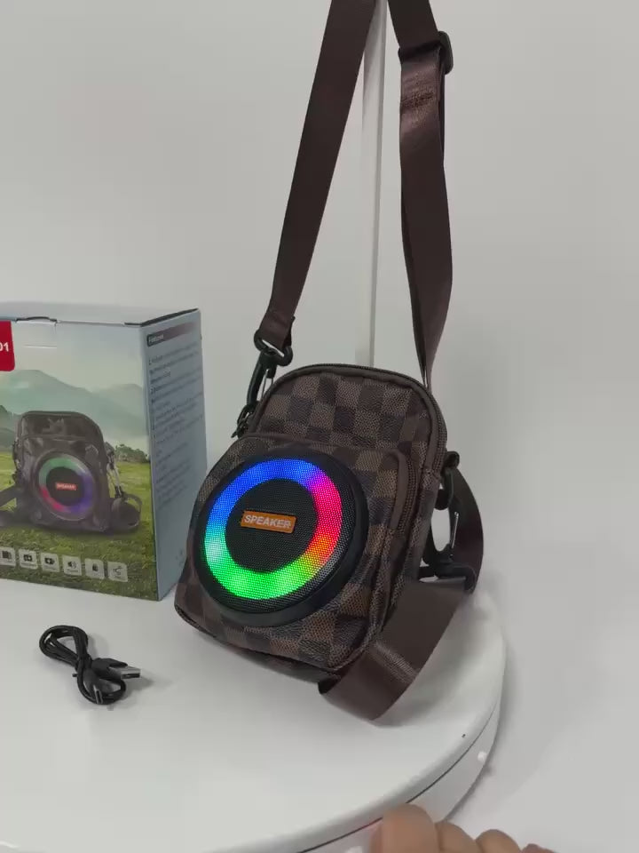 Portable Rechargeable Hi-fi Loudspeaker Crossbody Casual Shoulder Bags Wireless Bluetooth Speakers
