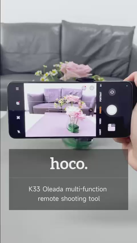 HOCO K33 Oleada grip handle with remote control, for 4.5 – 7″ phones, desktop stand