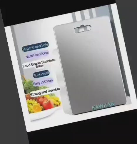 لوح تقطيع من الفولاذ المقاوم للصدأ من كوكب (355 × 255 × 1.2 مم) سم للمطبخ