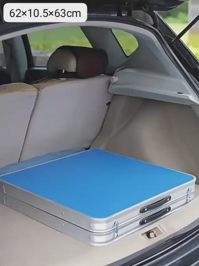 مجموعة طاولات وكراسي طعام خارجية قابلة للطي مصنوعة من سبائك الألومنيوم المحمولة