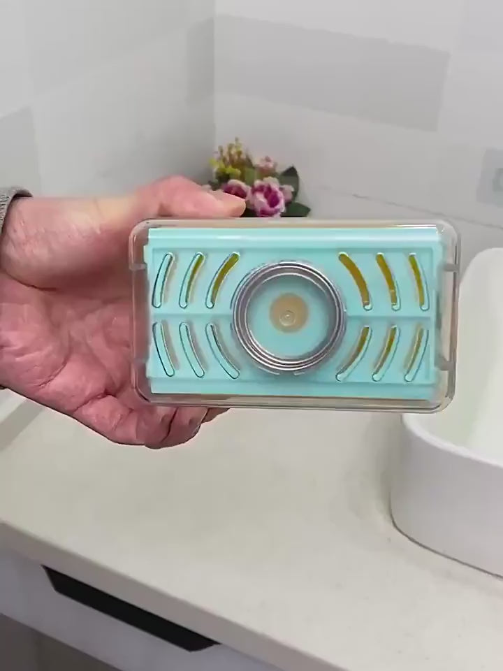 صندوق تخزين رغوة تنظيف الصابون، صندوق صابون مع فقاعات