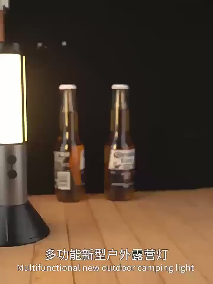 مصباح تخييم متعدد الوظائف 2 في 1 قابل لإعادة الشحن عبر USB/مصباح يدوي مع خطاف