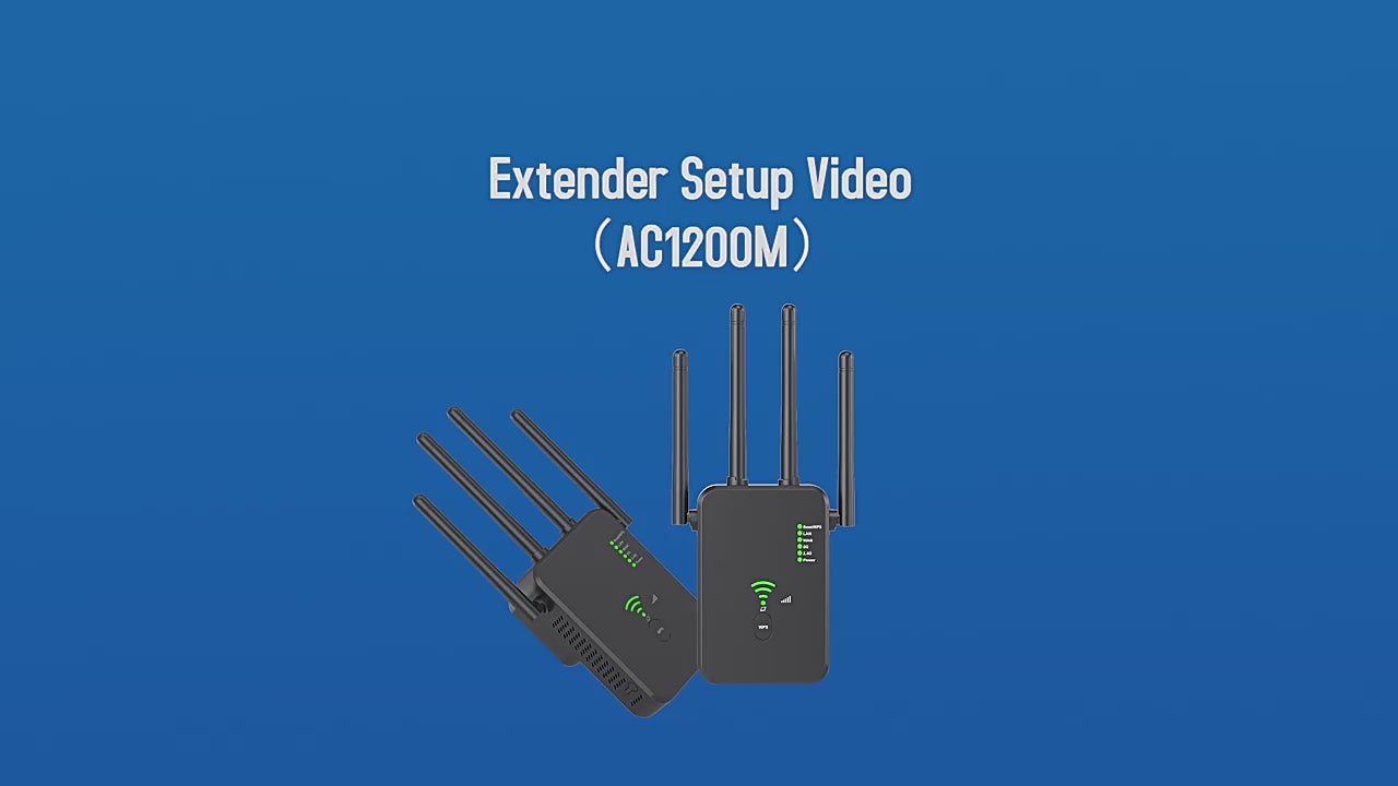 موسع نطاق واي فاي، معزز إشارة واي فاي بسرعة 1200 ميجابت في الثانية للمنزل والمكتب
