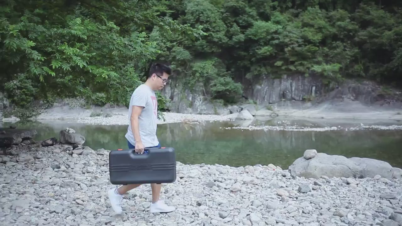 Dual Burner Butane Camping Stove, Portable Outdoor Cooker with Auto-Ignition & Carrying Case