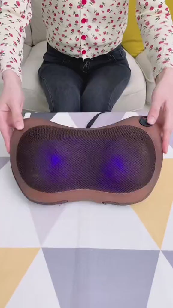 وسادة للسيارة والمنزل مزودة بـ 8 رؤوس تدليك مصممة لرقبتك وظهرك وقدميك