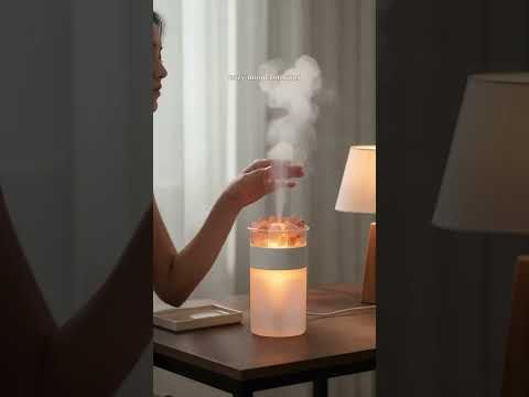 Rock Humidifier Fine Mist Colorful LED Lights Plug and Play Diffuser for Bedroom 250ml 5V 1A