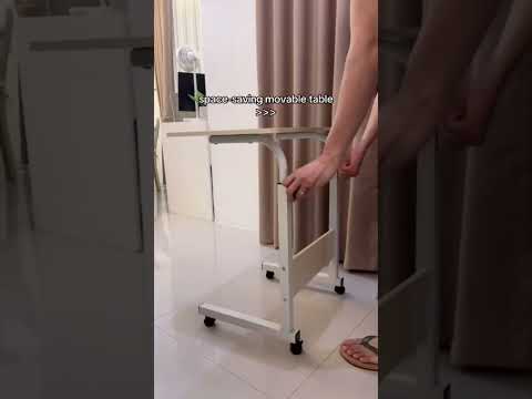 Side Table with Wheels, Laptop Table, Height Adjustable, Standing Desk, Laptop Stand