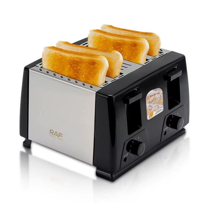 RAF 1300W 4-Slice Toaster with 6 Adjustable Levels