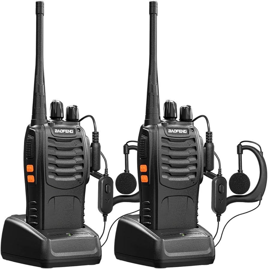Boafeng Portable Two Way Walkie Talkie Set with Headset