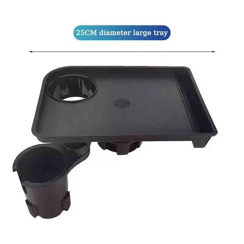 Car Cup Drink Holder Expander With 360°Rotation Large Stand Food Tray Table