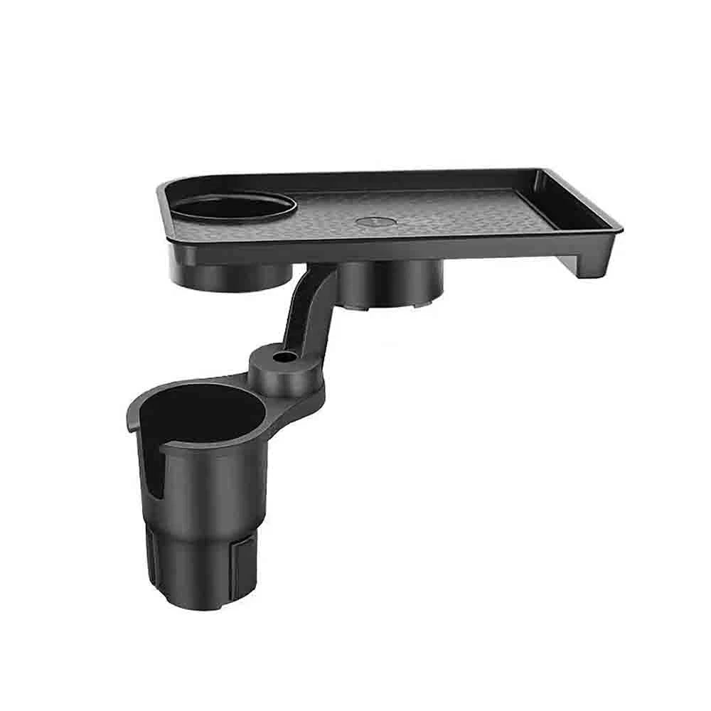 Car Cup Drink Holder Expander With 360°Rotation Large Stand Food Tray Table