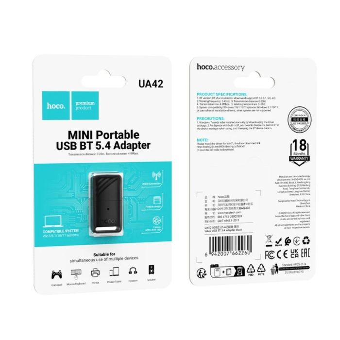 HOCO UA42 Bluetooth USB Adapter