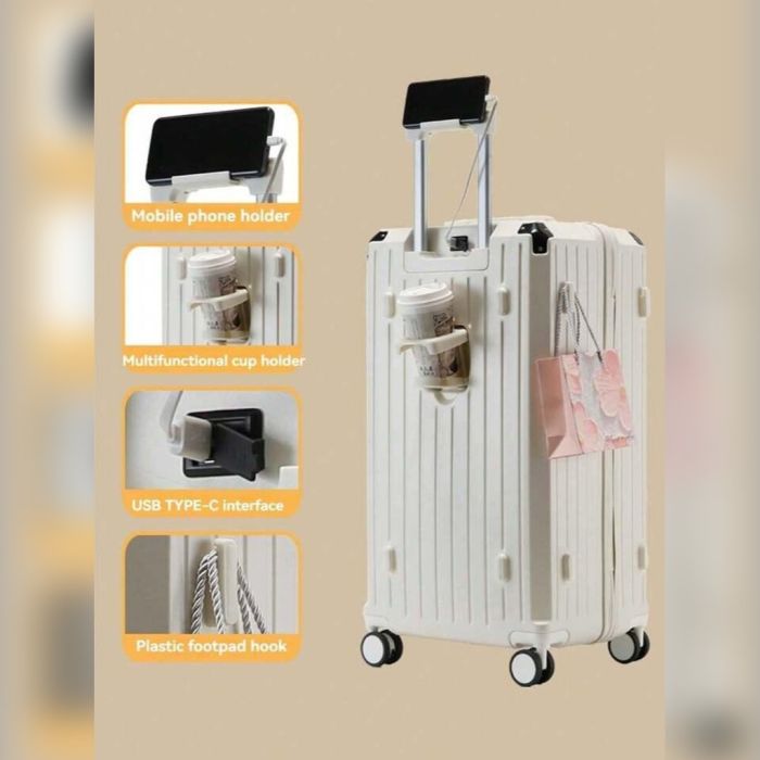 Cabin Travel Bag with Charging Port and Cup Holder 54cm