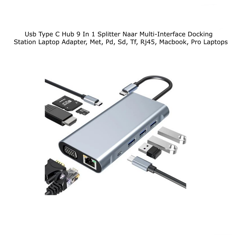 USB C Hub, 12-in-1 USB C Hub Multiport Adapter, with 4K HDMI
