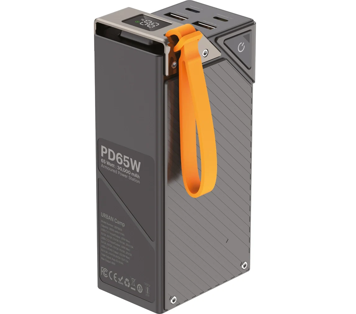 Budi 65W DUAL PD+DUAL QC3.0 30000mAh POWER BANK FAST CHARGING