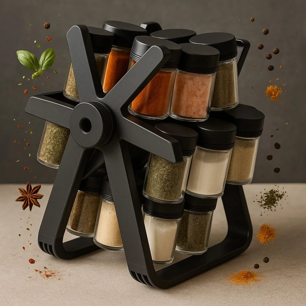 360° Rotating Kitchen Spice Rack